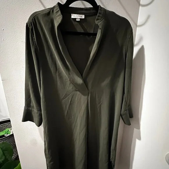 green emerald velvet dress Threadbare Women's Khaki Green Linen Blend Sleeveless V-Neck Crossback Shift  Dress
